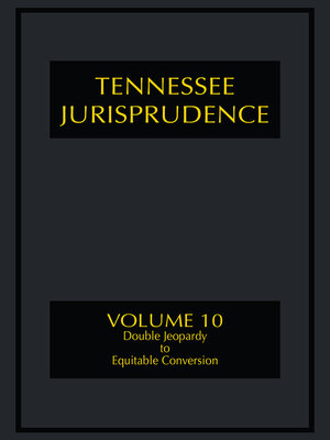cover image of Tennessee Jurisprudence